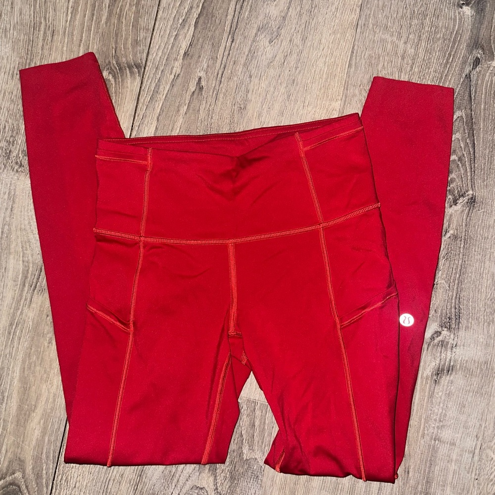 Lululemon Athletica Red Leggings